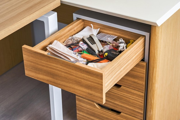 Furniture drawer that should be emptied before moving