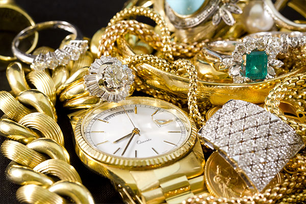 Fine jewelry and valuables that customers should transport personally
