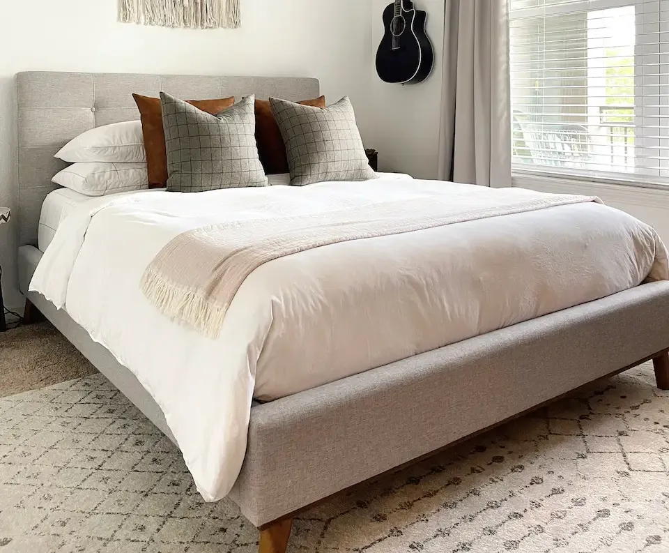 Bedding and pillows to pack before moving day