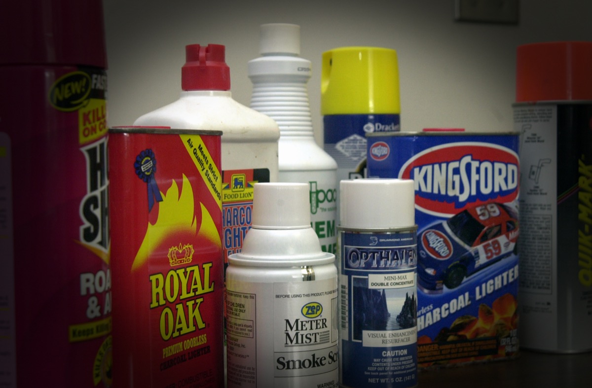 Flammable and combustible household products that movers cannot transport